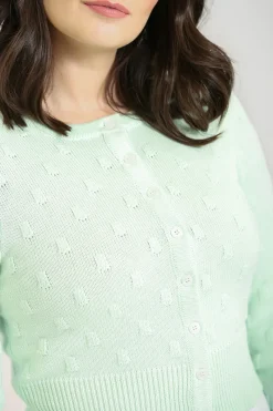 Hell Bunny Mallow Cardigan Mint Clearance