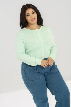Hell Bunny Mallow Cardigan Mint Clearance