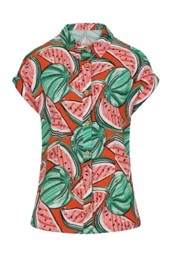 Hell Bunny Melonie Shirt Orange Best