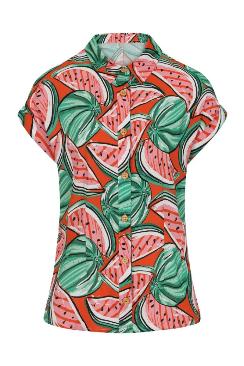 Hell Bunny Melonie Shirt Orange Best