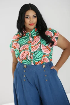 Hell Bunny Melonie Shirt Orange Best