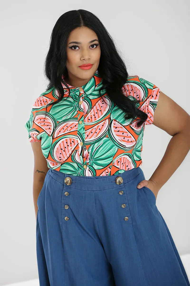 Hell Bunny Melonie Shirt Orange Best