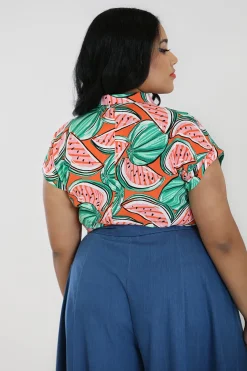 Hell Bunny Melonie Shirt Orange Best