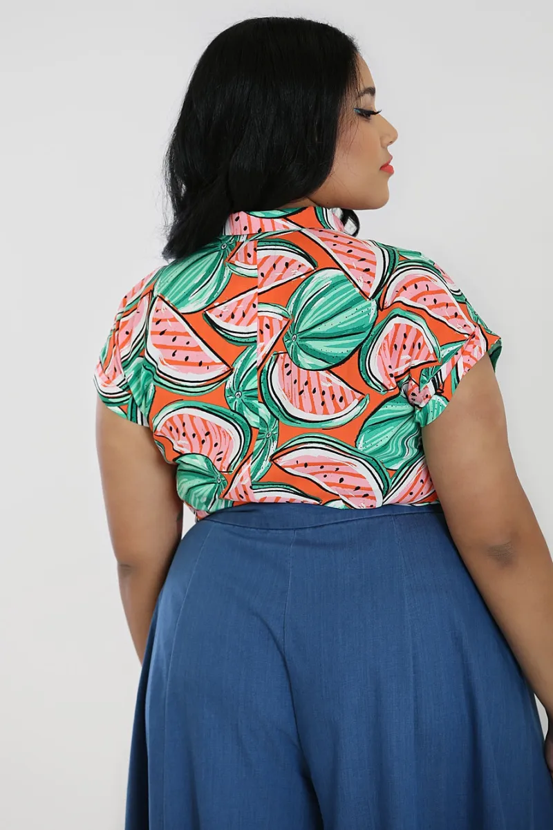 Hell Bunny Melonie Shirt Orange Best