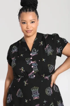 Hell Bunny Merry Mid Dress Black Best