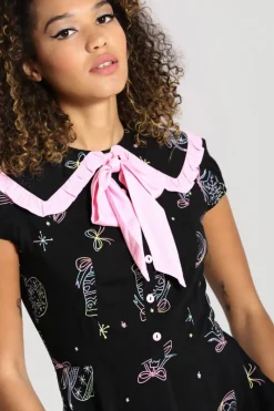 Hell Bunny Merry Mini Dress Black Discount