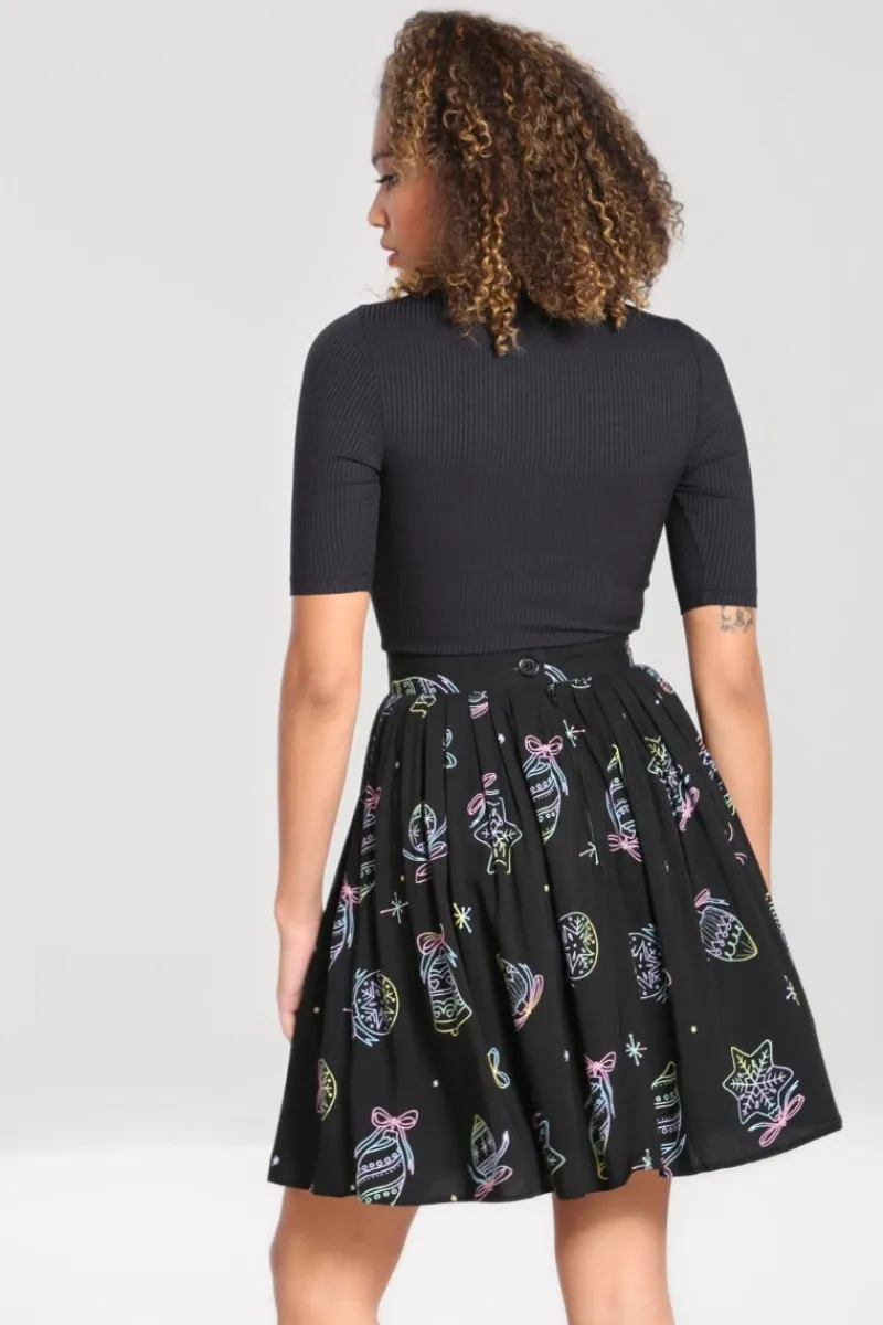 Hell Bunny Merry Mini Skirt Black