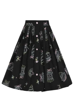 Hell Bunny Merry Mini Skirt Black