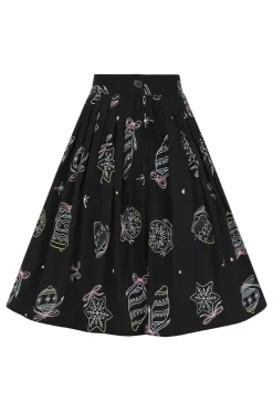 Hell Bunny Merry Mini Skirt Black