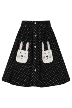 Hell Bunny Miffy Mini Skirt Black New