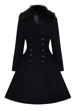 Hell Bunny Milan Coat Navy Outlet