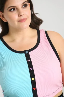 Hell Bunny Mimi Crop Top MultiColour Outlet