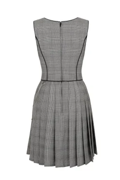 Hell Bunny Mina Pinafore Dress Grey Outlet