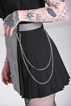 Hell Bunny Mina Skirt Grey Hot