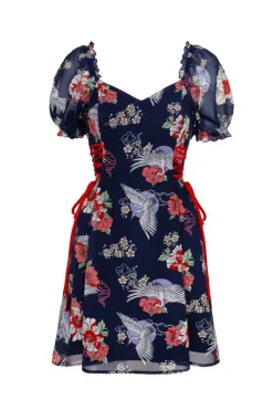 Hell Bunny Misa Mini Dress Navy Clearance