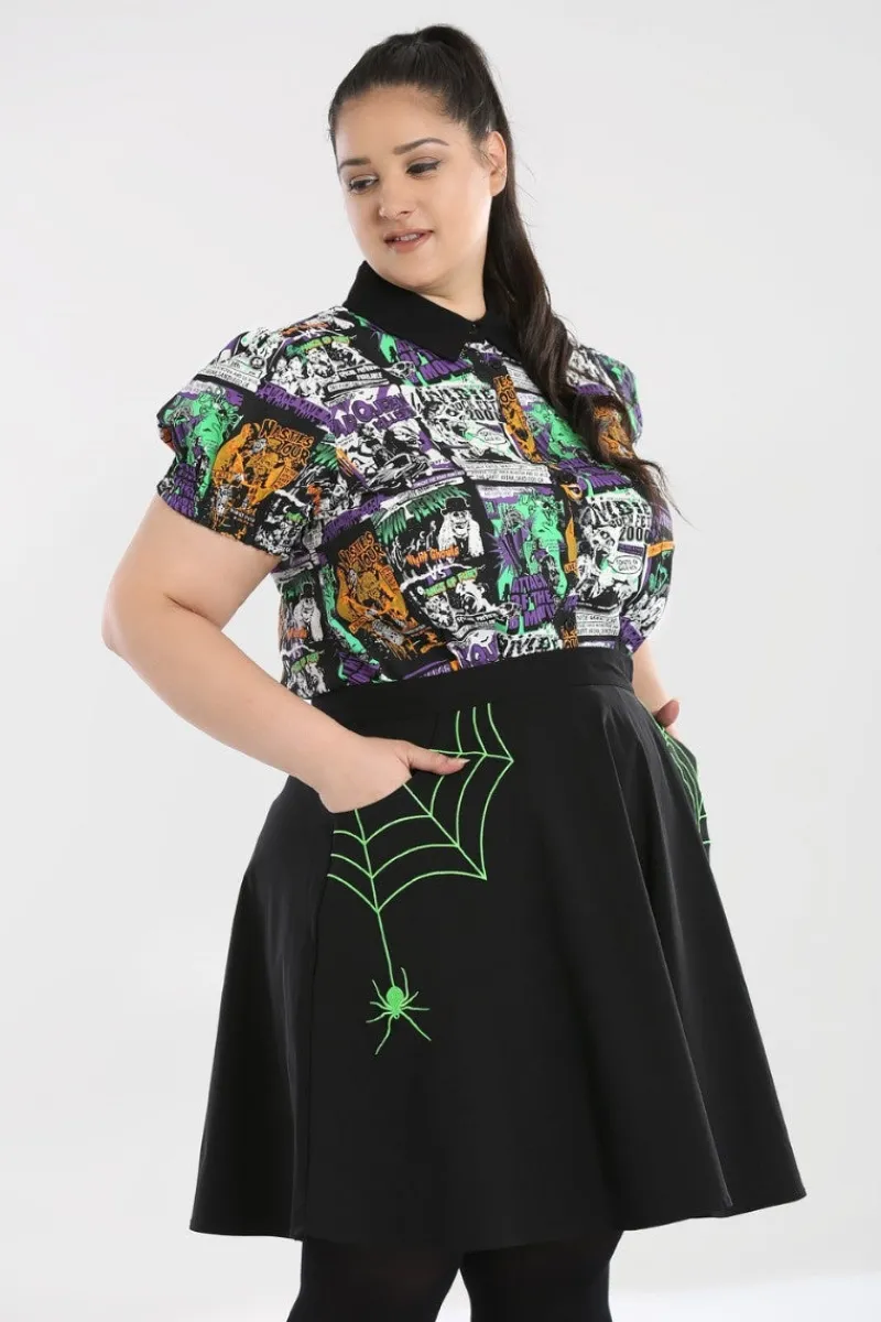 Hell Bunny Miss Muffet Mini Skirt Outlet