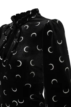 Hell Bunny Misty Moon Dress Black Outlet