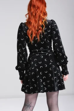 Hell Bunny Misty Moon Dress Black Outlet