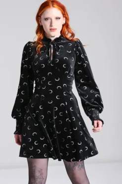 Hell Bunny Misty Moon Dress Black Outlet