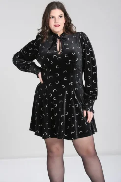Hell Bunny Misty Moon Dress Black Outlet