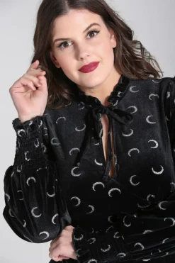 Hell Bunny Misty Moon Dress Black Outlet