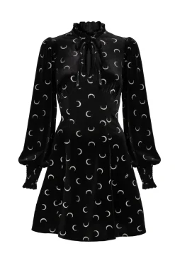 Hell Bunny Misty Moon Dress Black Outlet