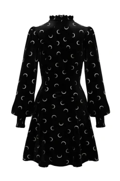 Hell Bunny Misty Moon Dress Black Outlet