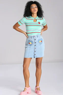 Hell Bunny Molly Skirt Blue Discount