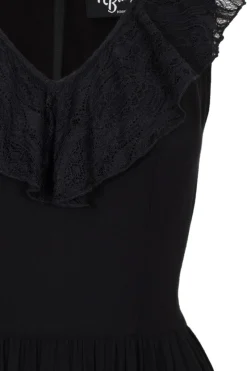 Hell Bunny Mortem Maxi Dress Black New