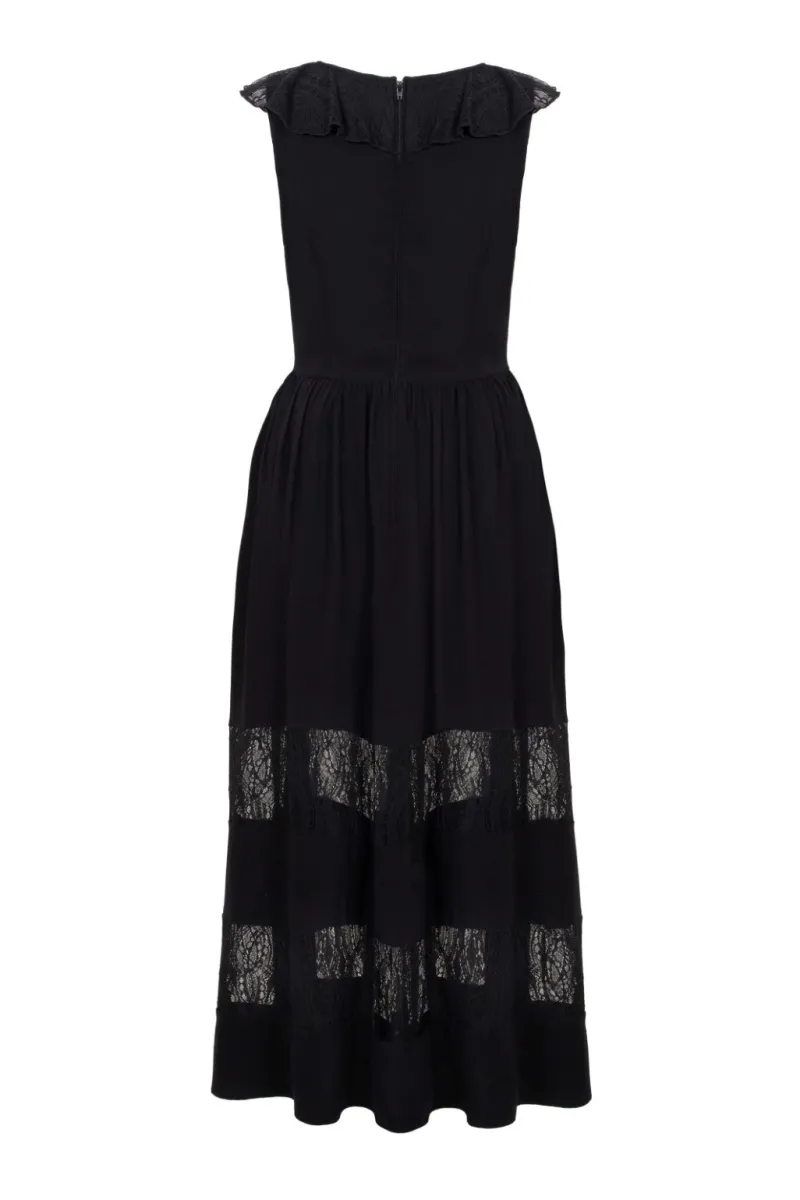 Hell Bunny Mortem Maxi Dress Black New