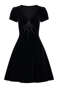 Hell Bunny Morticia Dress Black Clearance