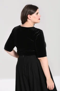 Hell Bunny Morticia Top Black New