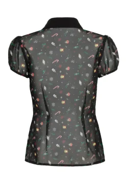 Hell Bunny Natalie Blouse Black Online