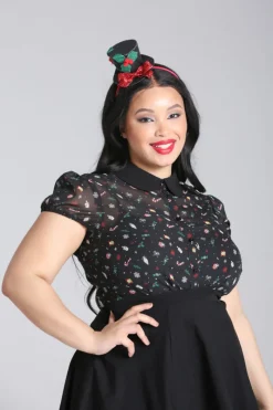 Hell Bunny Natalie Blouse Black Online