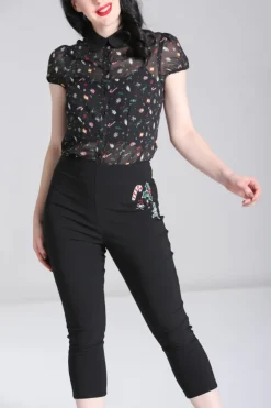 Hell Bunny Natalie Capris Black Online