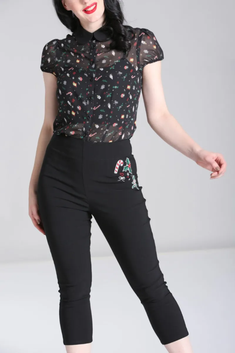 Hell Bunny Natalie Capris Black Online