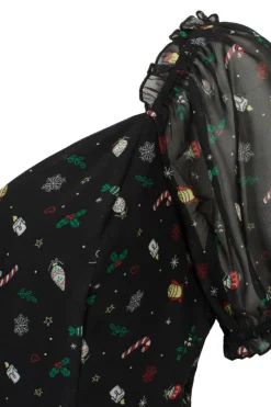 Hell Bunny Natalie Mini Dress Black Clearance