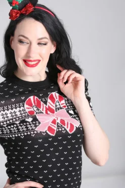 Hell Bunny Natalie Top Black Discount