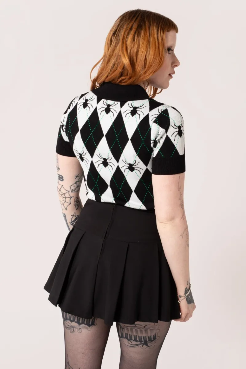 Hell Bunny Natasha Top Black/White Hot