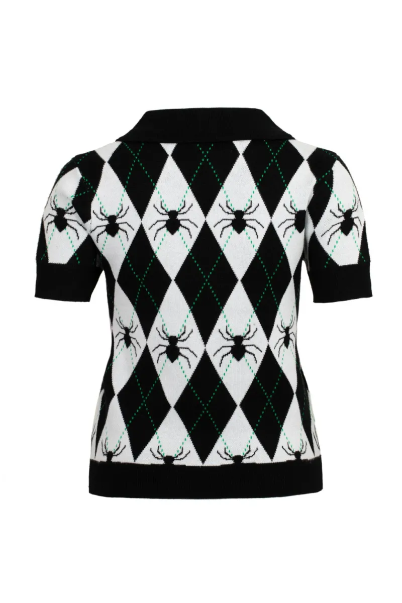 Hell Bunny Natasha Top Black/White Hot