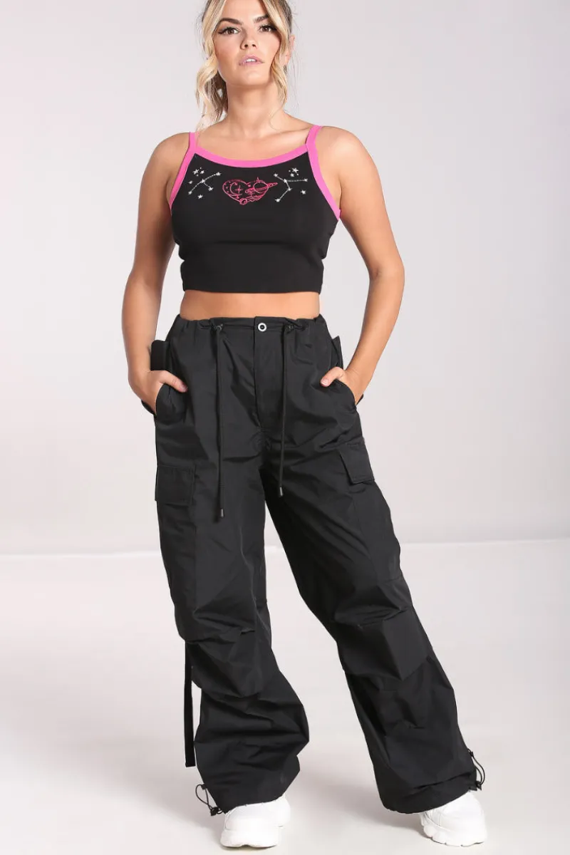 Hell Bunny Nickel Trousers Black Discount