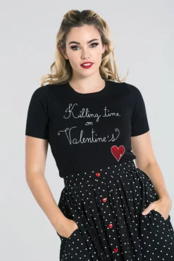 Hell Bunny Non - Valentine Top Black Outlet