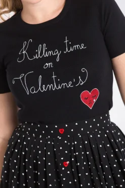 Hell Bunny Non - Valentine Top Black Outlet