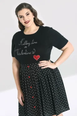 Hell Bunny Non - Valentine Top Black Outlet
