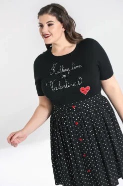 Hell Bunny Non - Valentine Top Black Outlet