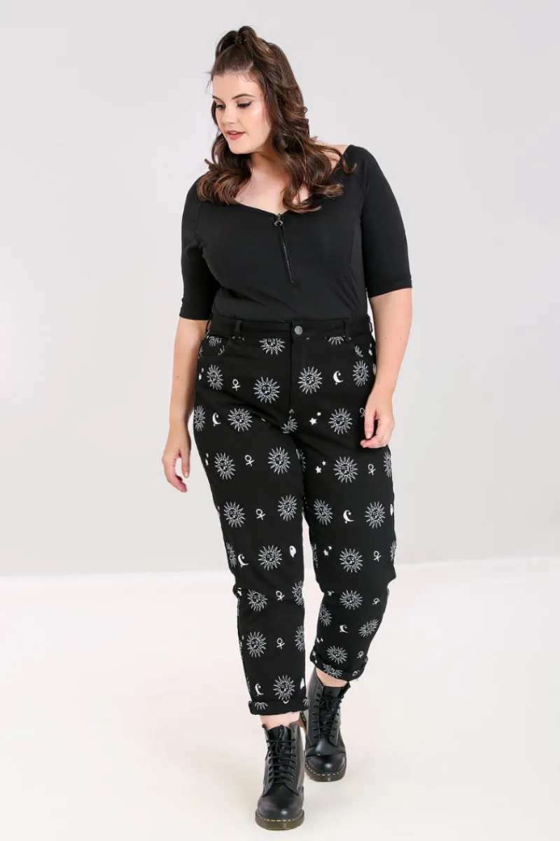 Hell Bunny Oculus Jeans Black Clearance