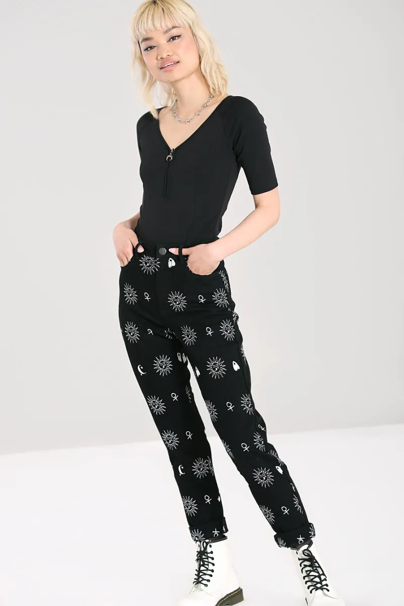 Hell Bunny Oculus Jeans Black Clearance