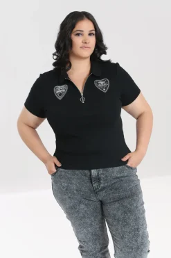 Hell Bunny Oculus Top Black Clearance