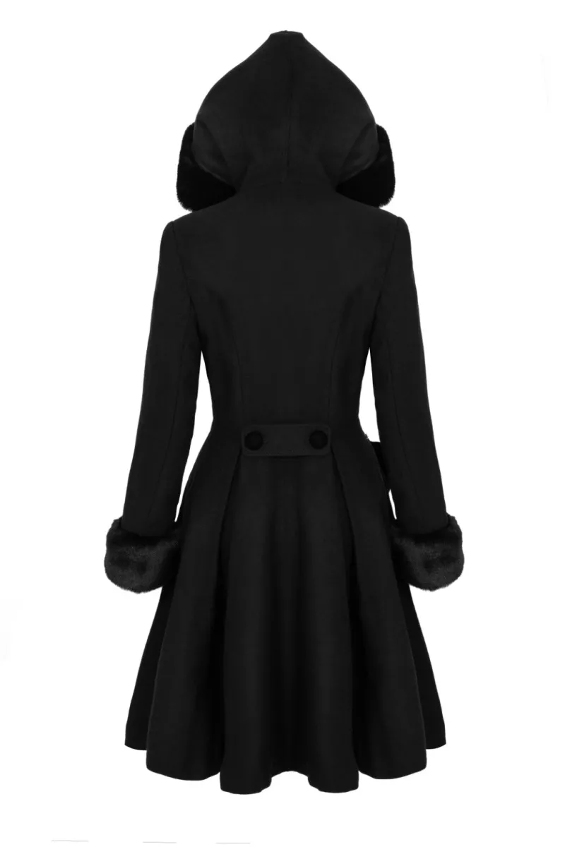 Hell Bunny Oita Coat Black Outlet