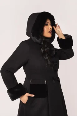 Hell Bunny Oita Coat Black Outlet